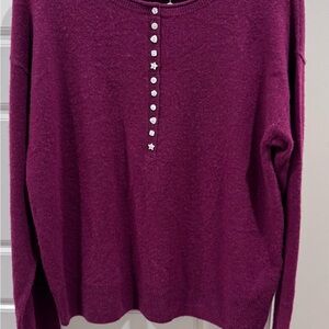 Sundance Women’s Rich Plum Cashmere Sweater
